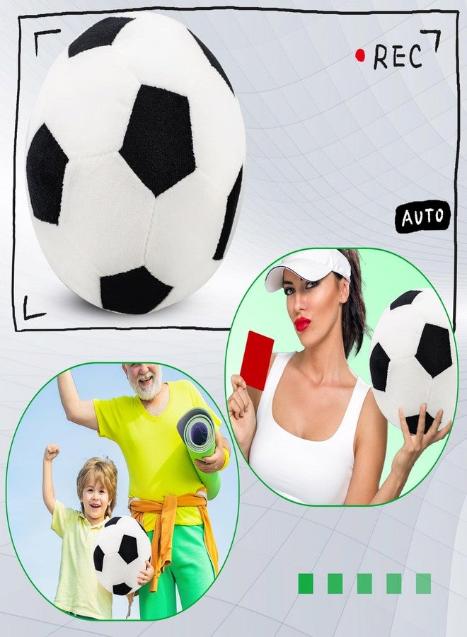 Conagel 2 Pack Plush Soccer Ball Pillow Fluffy Stuffed Toy Soccer Ball Soft Sports Throw Pillows for Home Bedroom Sofa Decoration Sport Theme Birthday Party Supplies - Image 5